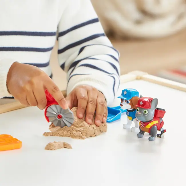 PATRULA CATELUSILOR RUBBLE SI ECHIPA CHARGER SI WHEELER CONSTRUCTIE CU NISIP KINETIC VIV6066685