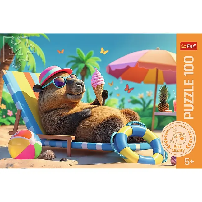 PUZZLE TREFL 100 RELAXARE IN STIL CAPIBARA VIV16537