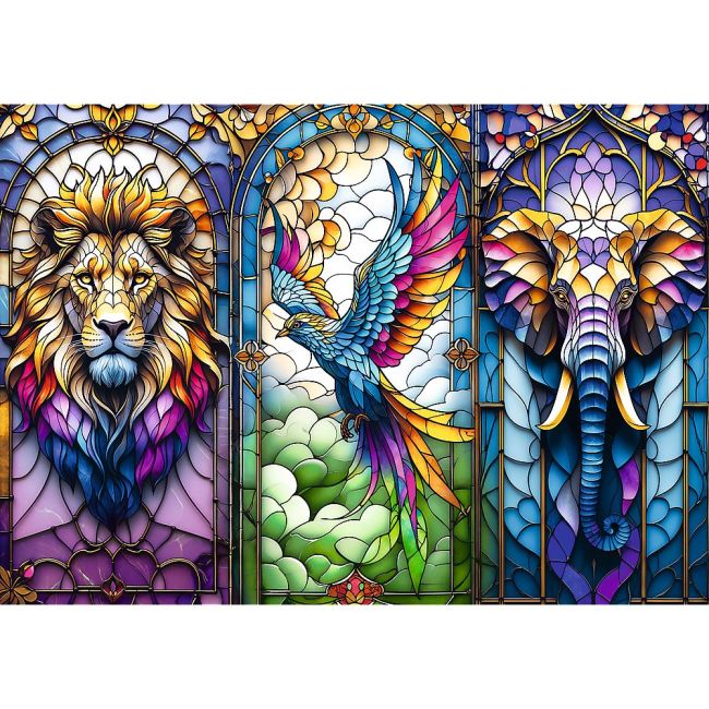PUZZLE TREFL 1000 ANIMALE IN VITRALIU VIV10957