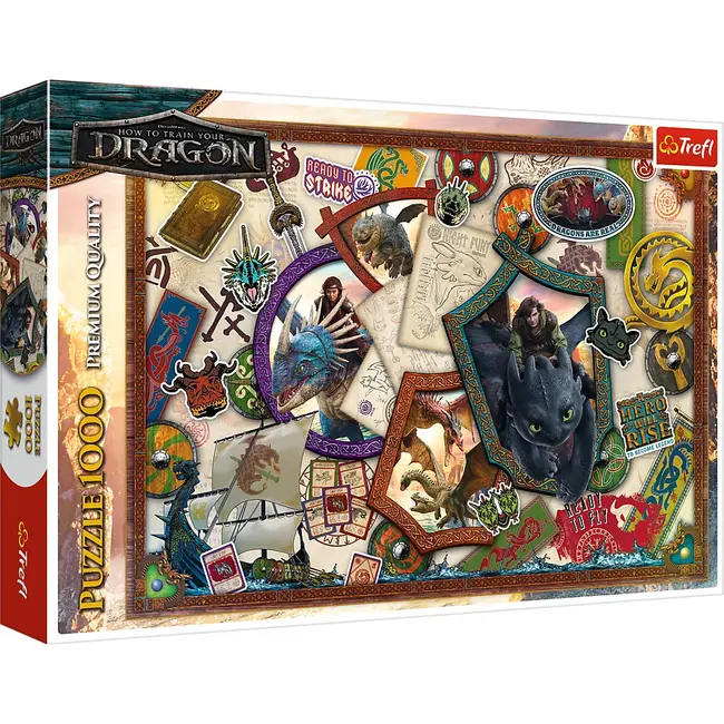 PUZZLE TREFL 1000 CUM SA ITI DRESEZI DRAGONUL EROII VIV10959