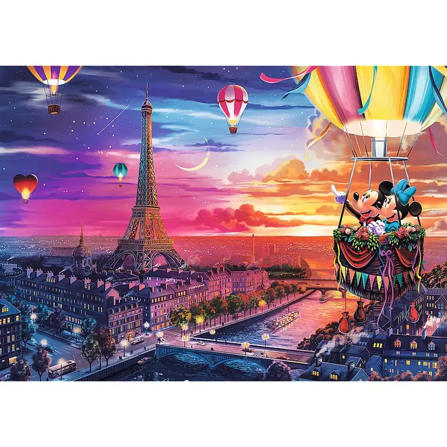 PUZZLE TREFL 1000 PREMIUM PLUS DISNEY MICKEY SI MINNIE IN PARIS VIV10917