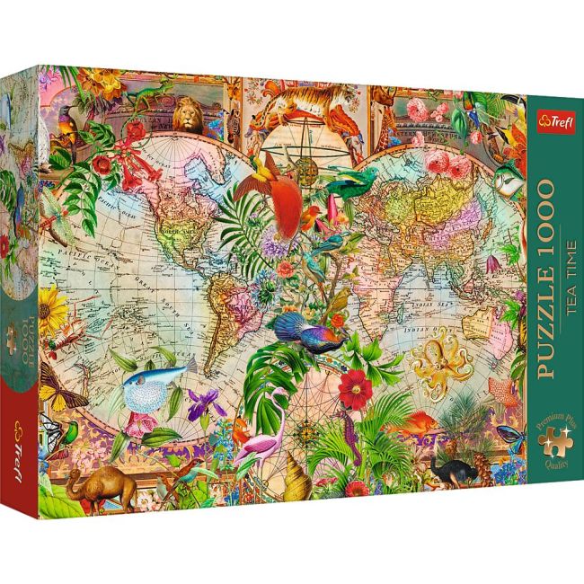 PUZZLE TREFL 1000 PREMIUM PLUS TEA TIME HARTA ANTICA A LUMII VIV12077