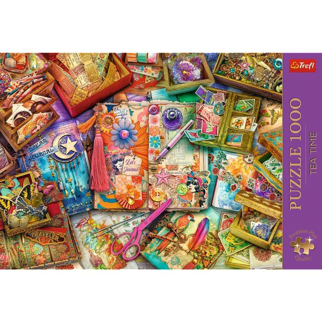 PUZZLE TREFL 1000 PREMIUM PLUS TEA TIME UN BIROU PLIN DE INSPIRATIE VIV10849