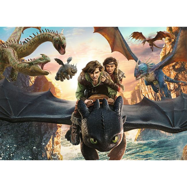 PUZZLE TREFL 200 CUM SA ITI DRESEZI DRAGONUL TOOTHLESS SI PRIETENII VIV13348