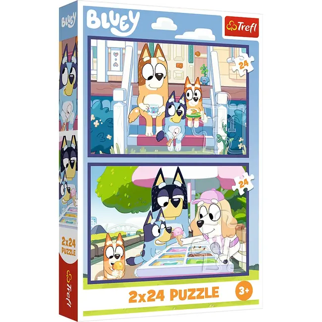 PUZZLE TREFL 2X24 BLUEY DISTRACTIE CU BLUEY VIV34446
