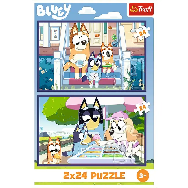 PUZZLE TREFL 2X24 BLUEY DISTRACTIE CU BLUEY VIV34446