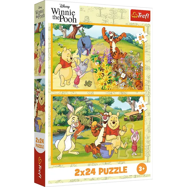 PUZZLE TREFL 2X24 DISNEY WINNIE THE POOH ZI DE JOACA CU WINNIE SI PRIETENII VIV34436