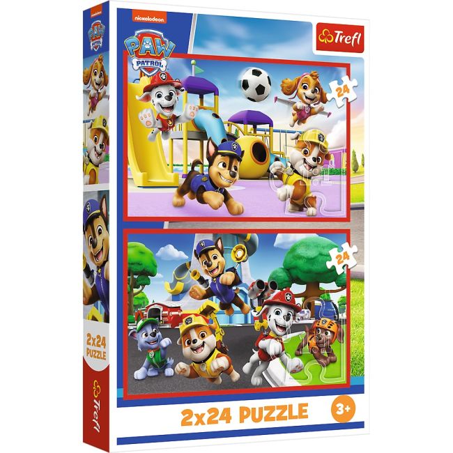 PUZZLE TREFL 2X24 PATRULA CATELUSILOR ZIUA AMUZANTA A CATELUSILOR VIV34434