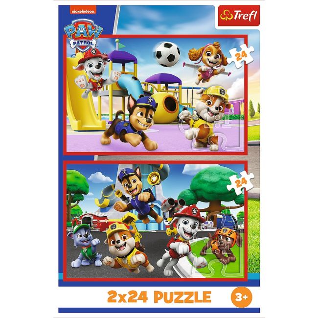 PUZZLE TREFL 2X24 PATRULA CATELUSILOR ZIUA AMUZANTA A CATELUSILOR VIV34434