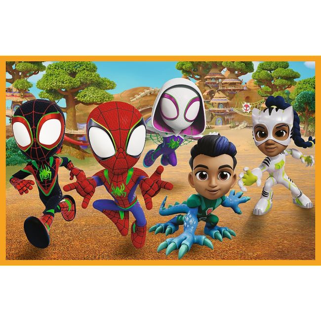 PUZZLE TREFL 2X24 SPIDEY AND HIS AMAZING FRIENDS DINO-WEBS SPIDEY SI DINOZAURII VIV34432