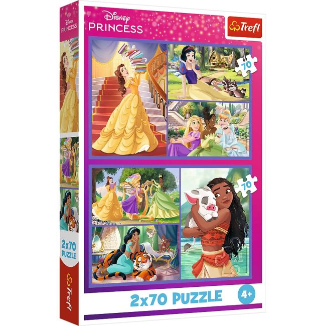 PUZZLE TREFL 2X70 DISNEY PRINCESS VIATA PRINTESELOR DISNEY VIV34440