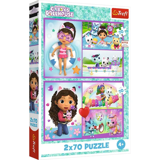 PUZZLE TREFL 2X70 GABBYS DOLLHOUSE AVENTURILE LUI GABBY VIV34438