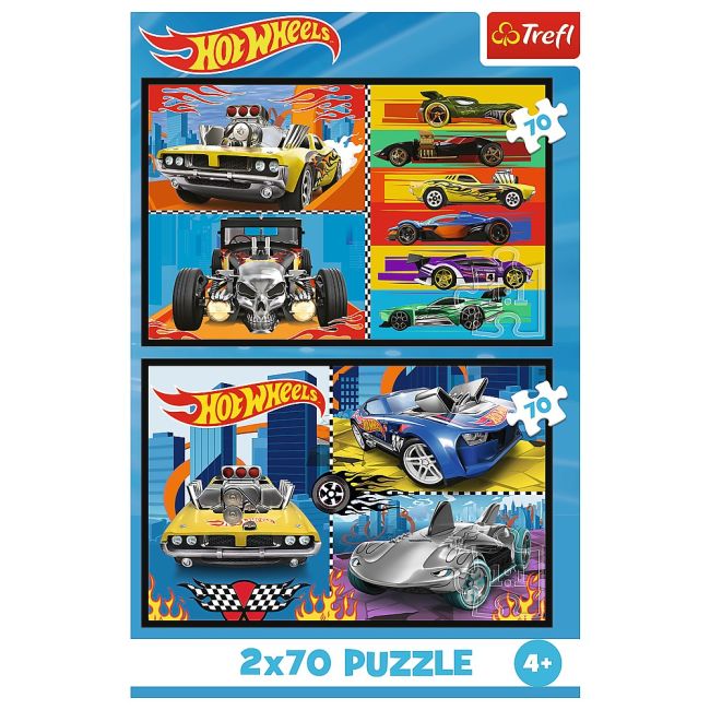 PUZZLE TREFL 2X70 HOT WHEELS MASINI VIV34442