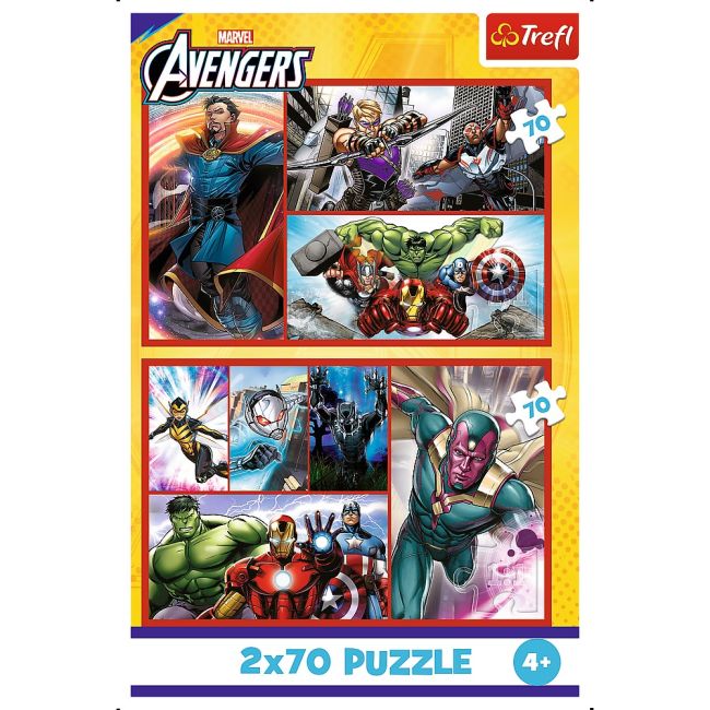PUZZLE TREFL 2X70 MARVEL AVENGERS MISIUNEA SUPER EROILOR MARVEL AVENGERS VIV34439