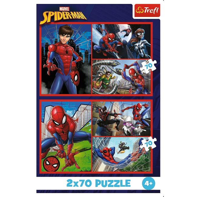 PUZZLE TREFL 2X70 MARVEL SPIDER-MAN AVENTURILE LUI SPIDER-MAN VIV34443