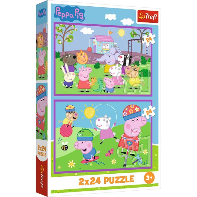 PUZZLES 2X24 PEPPA PIG O ZI LA JOACA CU PEPPA PIG VIV34435