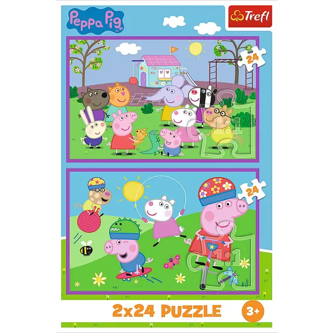 PUZZLES 2X24 PEPPA PIG O ZI LA JOACA CU PEPPA PIG VIV34435