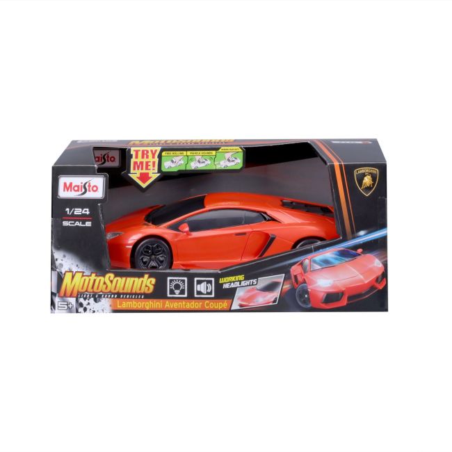 MAISTO MASINUTA CU SUNETE SI LUMINI LAMBORGHINI AVENTADOR COUPE SCARA 1 LA 24 VIVMST81221