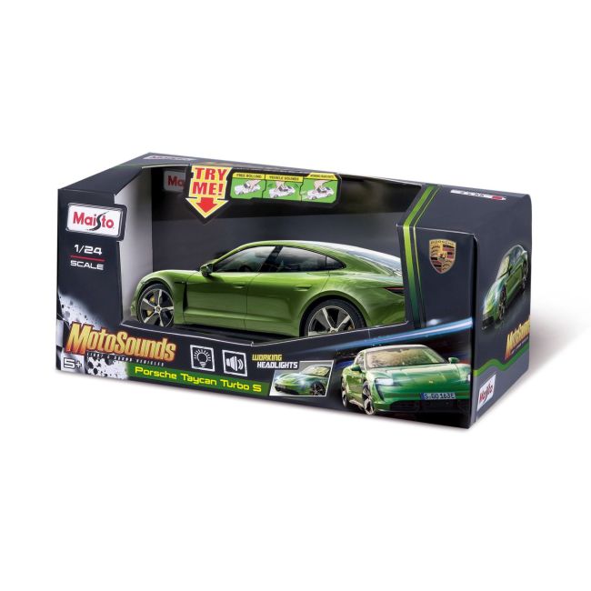 MAISTO MASINUTA CU SUNETE SI LUMINI PORSCHE TAYCAN TURBO S SCARA 1 LA 24 VIVMST81731
