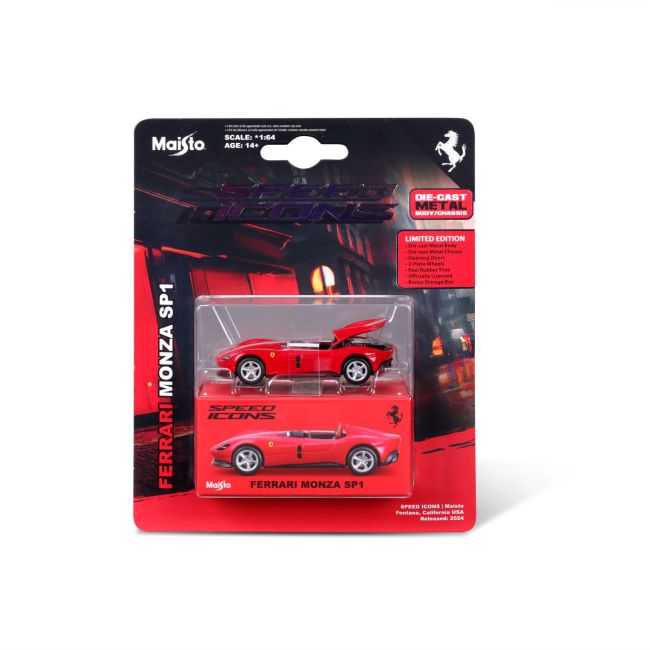MAISTO MASINUTA METALICA SPEED ICONS FERRARI MONZA SP1 ROSU SCARA 1 LA 64 VIVMST15702_ROSU