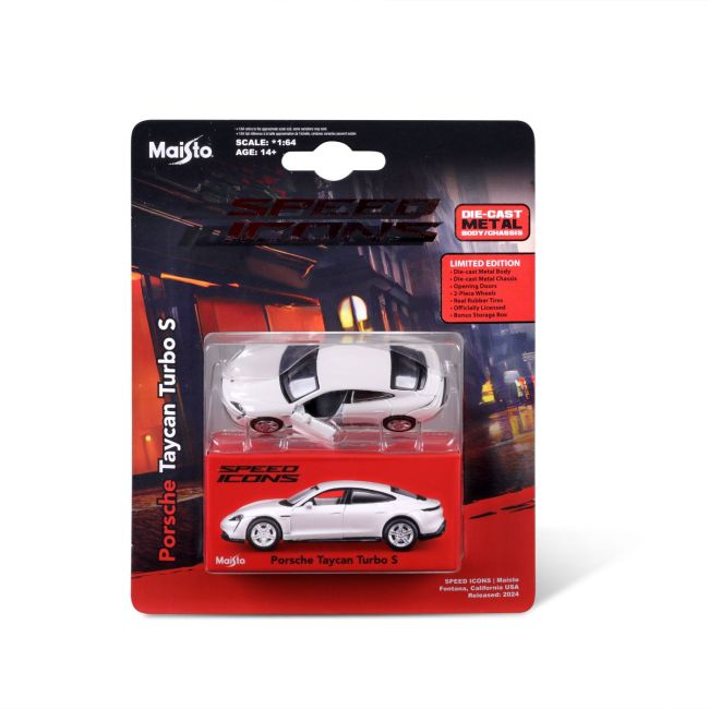 MAISTO MASINUTA METALICA SPEED ICONS PORSCHE TAYCAN TURBO S ALB SCARA 1 LA 64 VIVMST15708_ALB