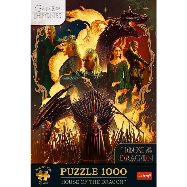 PUZZLE TREFL 1000 PREMIUM PLUS GAME OF THRONES CASA DRAGONULUI VIV12068