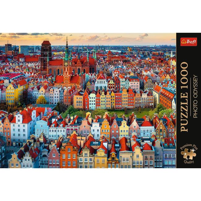 PUZZLE TREFL 1000 PREMIUM PLUS PHOTO ODYSSEY VEDERE A ORASULUI GDANSK POLONIA VIV10856