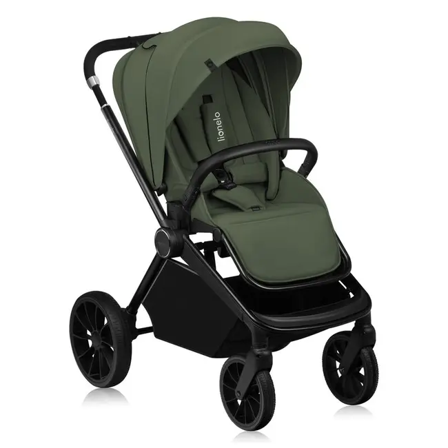 Carucior 3 in 1, Lionelo, Mika Plus, Cadru din aluminiu, Cu landou intarit si salteluta moale, Scoica auto, Reversibil, Cu sistem de ventilatie 3D, Maner ajustabil, Cu accesorii, Pana la 22 kg, EN1888-1 EN1888-2 EN1466 ECE R129, Verde BYNLO-MIKA_PLUS_3IN1