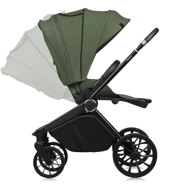 Carucior 3 in 1, Lionelo, Mika Plus, Cadru din aluminiu, Cu landou intarit si salteluta moale, Scoica auto, Reversibil, Cu sistem de ventilatie 3D, Maner ajustabil, Cu accesorii, Pana la 22 kg, EN1888-1 EN1888-2 EN1466 ECE R129, Verde BYNLO-MIKA_PLUS_3IN1