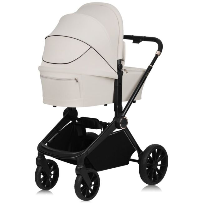 Carucior 3 in 1, Lionelo, Mika Plus, Cadru din aluminiu, Cu landou intarit si salteluta moale, Scoica auto, Reversibil, Cu sistem de ventilatie 3D, Maner ajustabil, Cu accesorii, Pana la 22 kg, EN1888-1 EN1888-2 EN1466 ECE R129, Bej BYNLO-MIKA_PLUS_3IN1_B