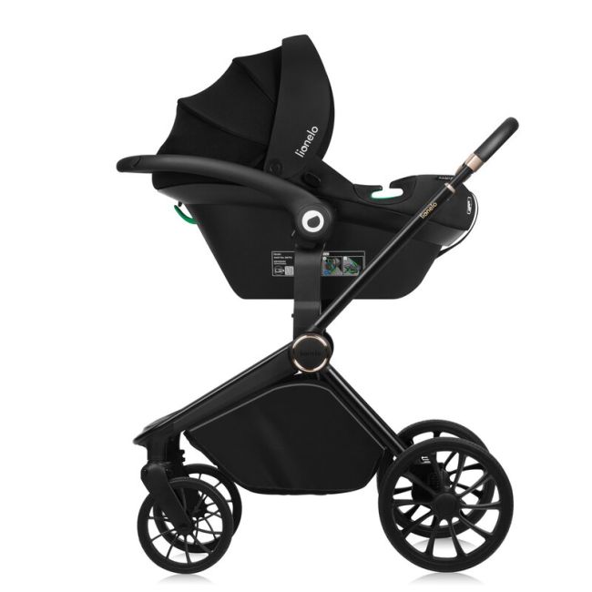 Carucior 3 in 1, Lionelo, Mika Plus, Cadru din aluminiu, Cu landou intarit si salteluta moale, Scoica auto, Reversibil, Cu sistem de ventilatie 3D, Maner ajustabil, Cu accesorii, Pana la 22 kg, EN1888-1 EN1888-2 EN1466 ECE R129, Bej BYNLO-MIKA_PLUS_3IN1_B