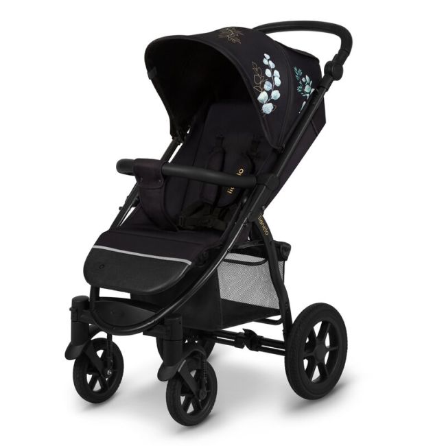 Carucior sport, Lionelo, Annet Tour Golden Moments, Editie Limitata, 0 luni+, Capotina impermeabila UPF 50+, Maner reglabil, Plasa de tantari, Suport biberon, Saculet pentru picioare, Pana la 22 kg, Certificare TUV, Negru BYNLO-ANNET_TOUR_GOLDEN_MOMENTS