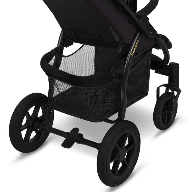 Carucior sport, Lionelo, Annet Tour Golden Moments, Editie Limitata, 0 luni+, Capotina impermeabila UPF 50+, Maner reglabil, Plasa de tantari, Suport biberon, Saculet pentru picioare, Pana la 22 kg, Certificare TUV, Negru BYNLO-ANNET_TOUR_GOLDEN_MOMENTS