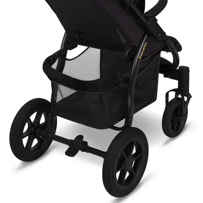 Carucior sport, Lionelo, Annet Tour Golden Moments, Editie Limitata, 0 luni+, Capotina impermeabila UPF 50+, Maner reglabil, Plasa de tantari, Suport biberon, Saculet pentru picioare, Pana la 22 kg, Certificare TUV, Negru BYNLO-ANNET_TOUR_GOLDEN_MOMENTS