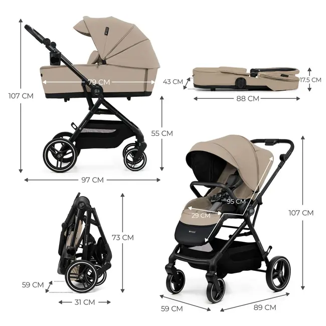 CARUCIOR KINDERKRAFT YOXI 2IN1, SAND BEIGE VIVKSYOXI00BEG2000