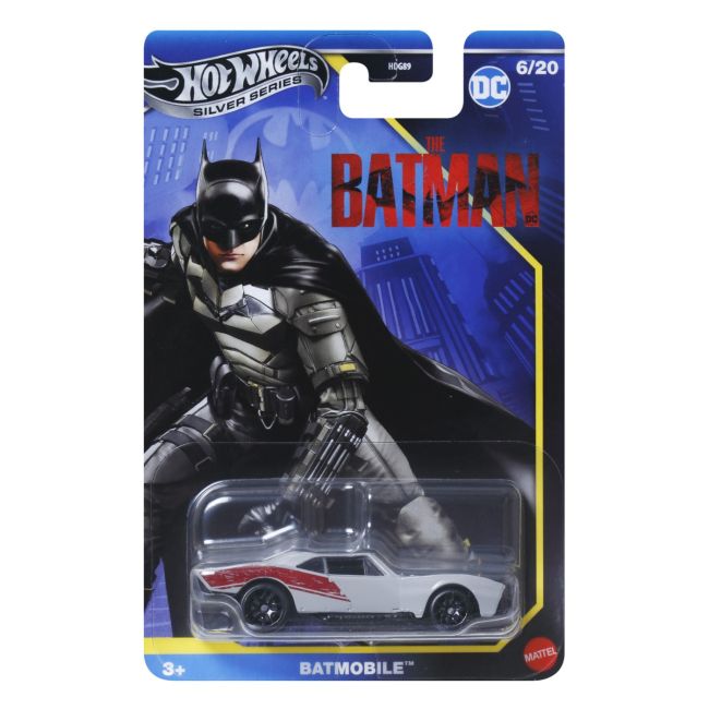 HOT WHEELS MASINA METALICA TEMATICA BATMAN BATMOBILE ALB SCARA 1 LA 64 VIVMTHDG89_JBY12