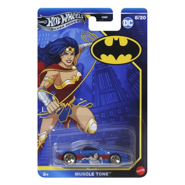 HOT WHEELS MASINA METALICA TEMATICA BATMAN MUSCLE TONE SCARA 1 LA 64 VIVMTHDG89_JBY14