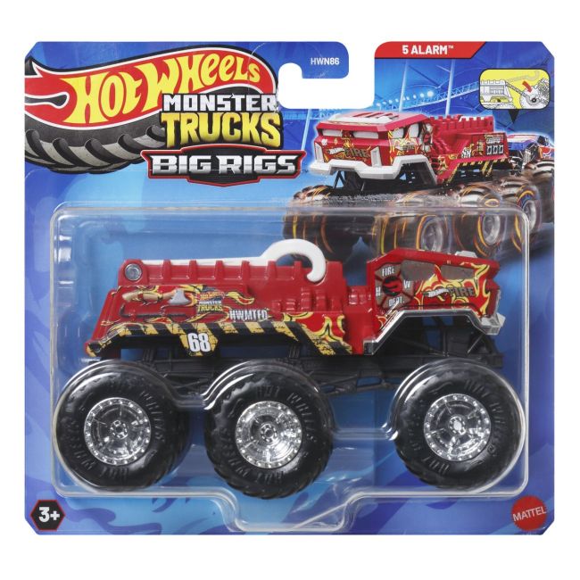 HOT WHEELS MONSTER TRUCK BIG RIGS MASINUTA METALICA CU 6 ROTI 5 ALARM SCARA 1 LA 64 VIVMTHWN86_HWN94