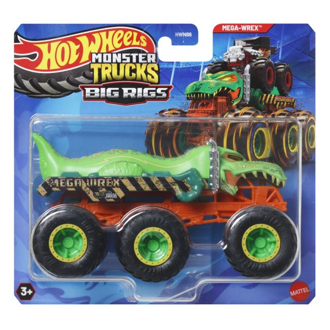 HOT WHEELS MONSTER TRUCK BIG RIGS MASINUTA METALICA CU 6 ROTI MEGA-WREX SCARA 1 LA 64 VIVMTHWN86_JCH44