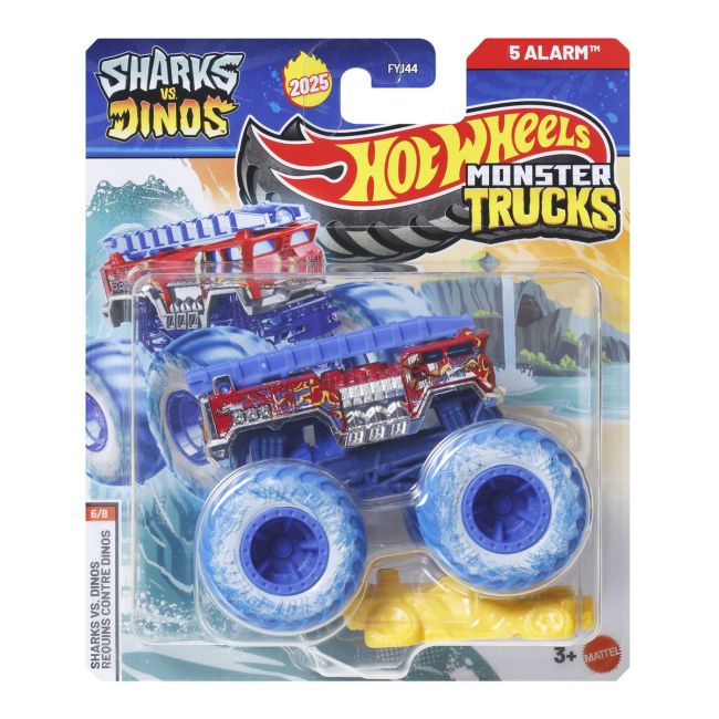 HOT WHEELS MONSTER TRUCK SHARKS VS DINOS MASINUTA 5 ALARM SCARA 1 LA 64 VIVMTFYJ44_JCD88