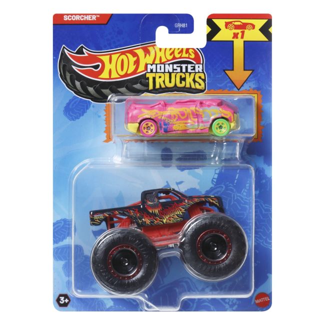 HOT WHEELS MONSTER TRUCK SI MASINUTA METALICA SCORCHER VIVMTGRH81_JCG31
