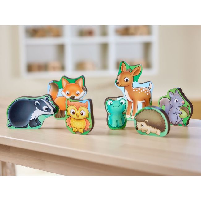 Joc educativ puzzle cu piese de lemn - in padure or134