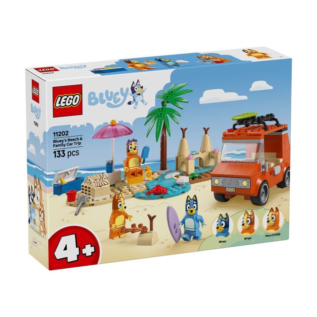LEGO BLUEY CALATORIA FAMILIEI LUI BLUE CU MASINA LA PLAJA 11202 VIVLEGO11202