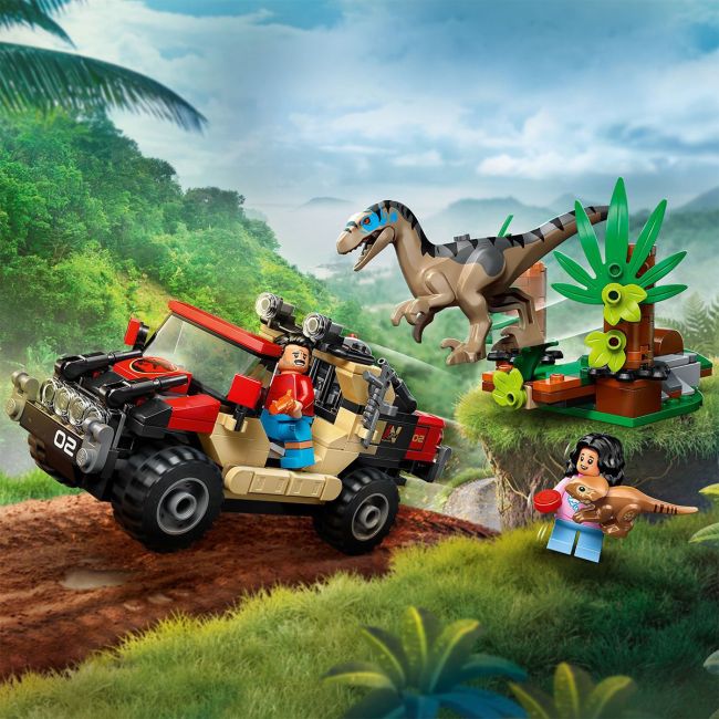 LEGO JURASSIC WORLD RENASTEREA EVADARE OFF-ROAD DIN CALEA UNUI VELOCIRAPTOR 76972 VIVLEGO76972