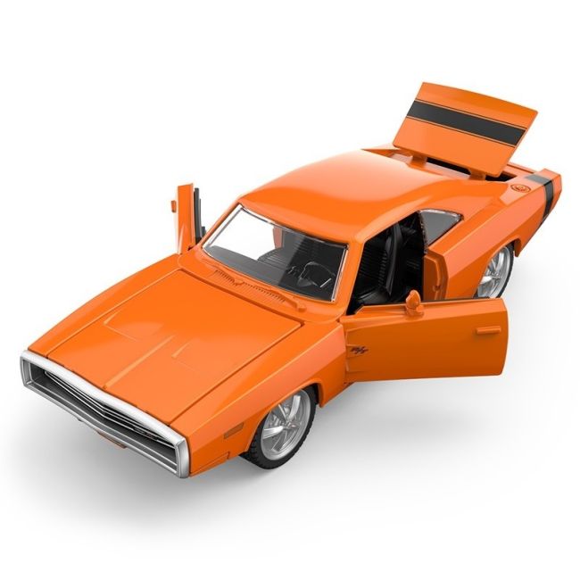 MASINUTA METALICA DODGE CHARGER R/T 1970 PORTOCALIU SCARA 1 LA 36 VIVRas64410