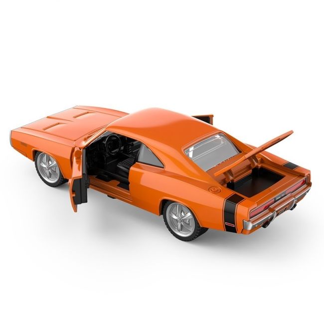 MASINUTA METALICA DODGE CHARGER R/T 1970 PORTOCALIU SCARA 1 LA 36 VIVRas64410