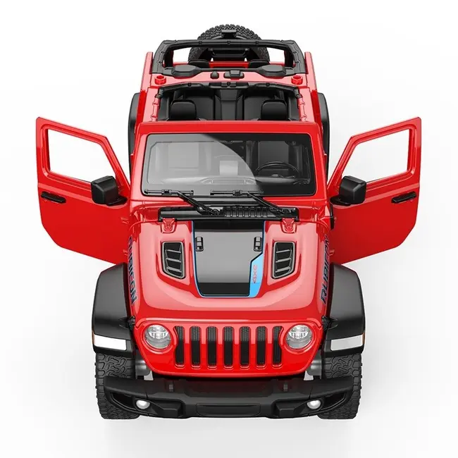 MASINUTA METALICA JEEP WRANGLER RUBICON 4XE ROSU CU SCARA 1 LA 32 VIVRas64621_Rosu