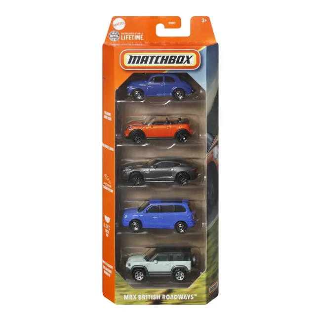 MATCHBOX SET 5 MASINUTE METALICE MBX BRITISH ROADWAYS SCARA 1:64 VIVMTC1817_JBX33