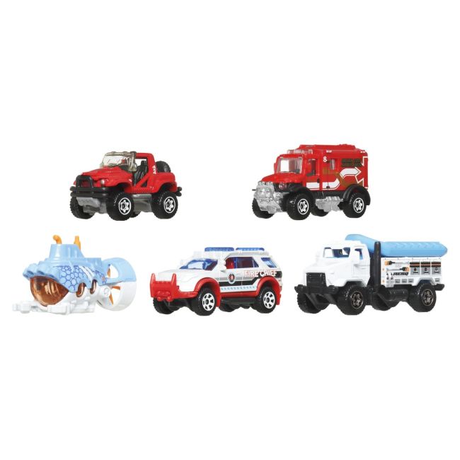 MATCHBOX SET 5 MASINUTE METALICE MBX MARINE RESCUE SCARA 1:64 VIVMTC1817_JBX29
