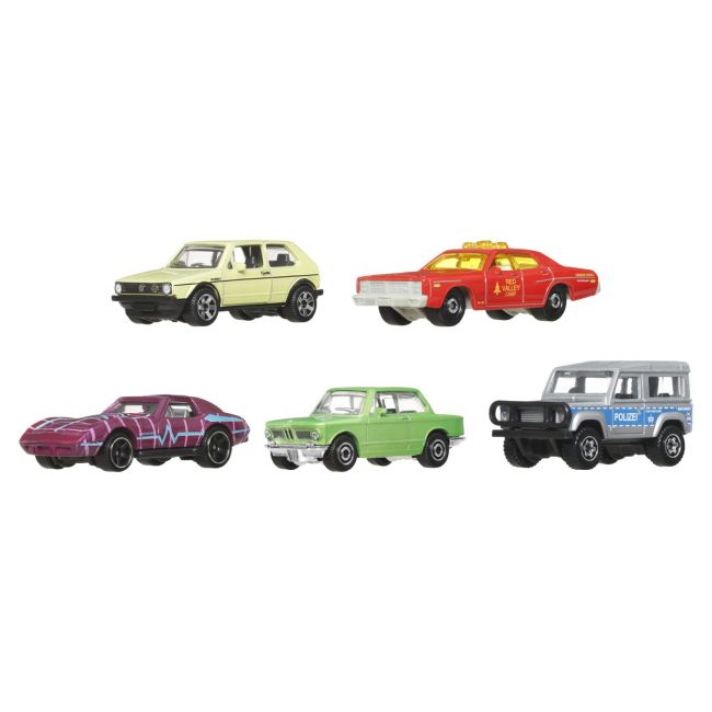 MATCHBOX SET 5 MASINUTE METALICE MBX RETRO II SCARA 1:64 VIVMTC1817_JBX26